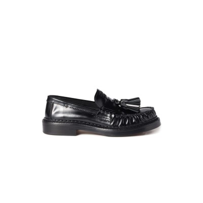 MIU MIU TASSEL LOAFERS IN POLISHED LEATHER 5D497E